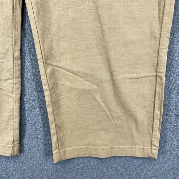 Flamingo Pants Womens Medium Tan Khaki Wide Leg Crop Mid Rise - Picture 6 of 16